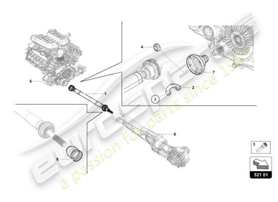 a part diagram from the Lamborghini Huracan LP610 parts catalogue