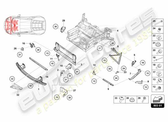 a part diagram from the Lamborghini Huracan LP610 parts catalogue