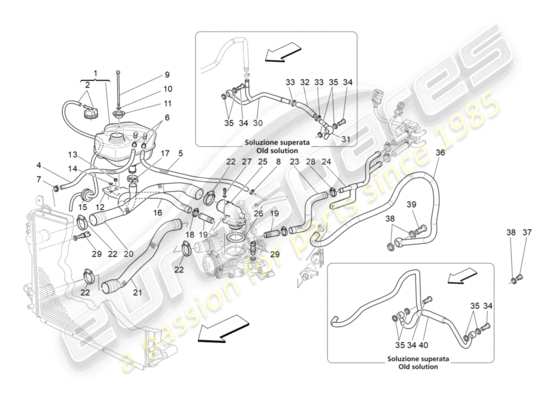 a part diagram from the Maserati GranTurismo parts catalogue