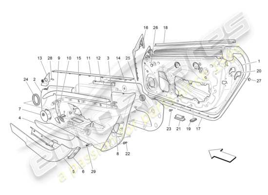 a part diagram from the Maserati GranTurismo parts catalogue