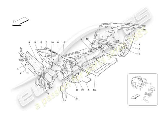 a part diagram from the Maserati GranTurismo parts catalogue