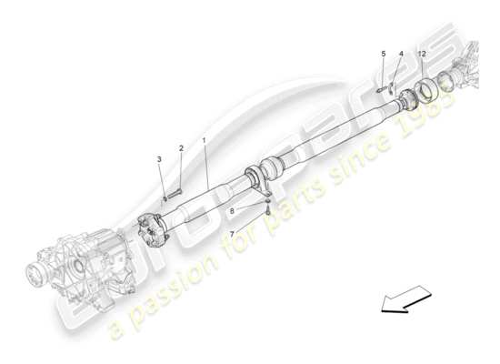 a part diagram from the Maserati Quattroporte M156 (2014 onwards) parts catalogue