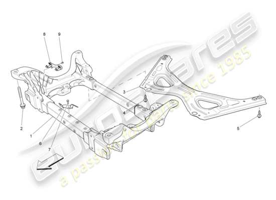 a part diagram from the Maserati Quattroporte M156 (2014 onwards) parts catalogue