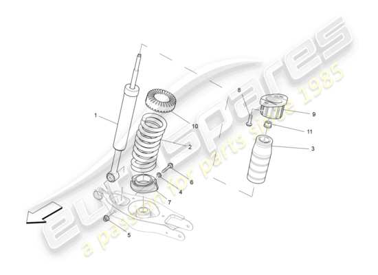 a part diagram from the Maserati Quattroporte M156 (2014 onwards) parts catalogue