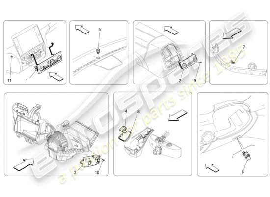 a part diagram from the Maserati Quattroporte M156 (2014 onwards) parts catalogue