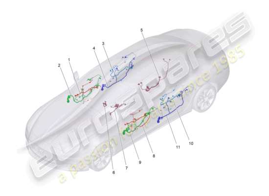 a part diagram from the Maserati Quattroporte M156 (2014 onwards) parts catalogue