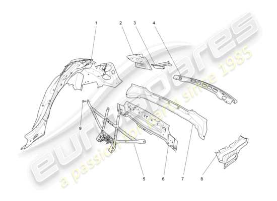 a part diagram from the Maserati Quattroporte M156 (2014 onwards) parts catalogue