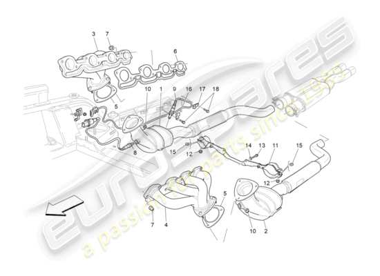 a part diagram from the Maserati GranTurismo parts catalogue