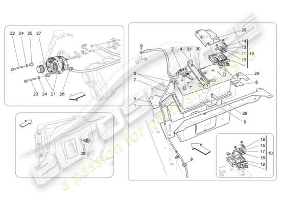 a part diagram from the Maserati GranTurismo parts catalogue