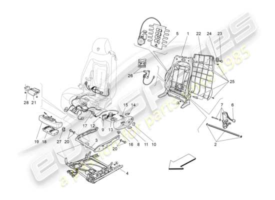 a part diagram from the Maserati GranTurismo parts catalogue