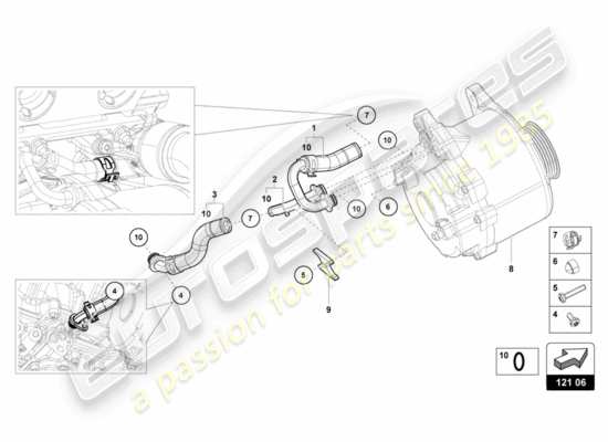 a part diagram from the Lamborghini Huracan LP610 parts catalogue