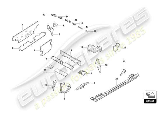 a part diagram from the Lamborghini Huracan LP610 parts catalogue