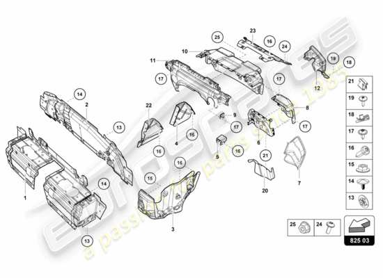 a part diagram from the Lamborghini Huracan LP610 parts catalogue