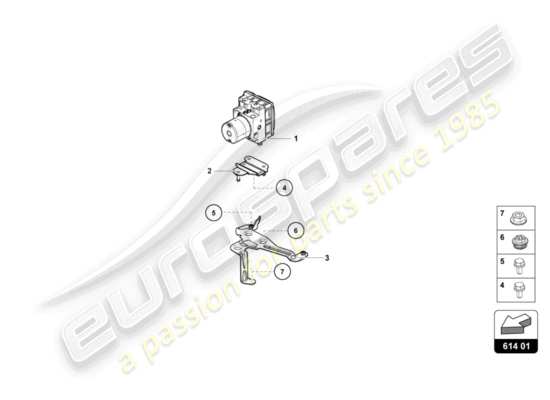 a part diagram from the Lamborghini Huracan Performante parts catalogue