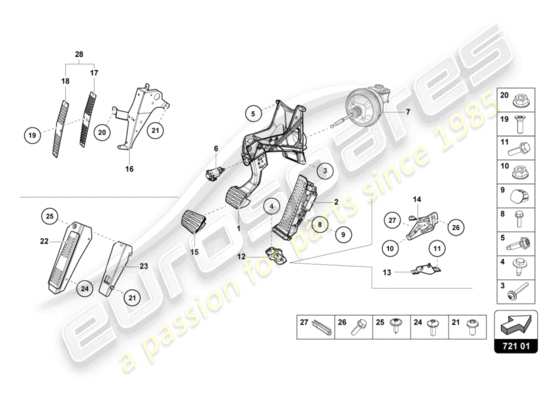 a part diagram from the Lamborghini Huracan Performante parts catalogue