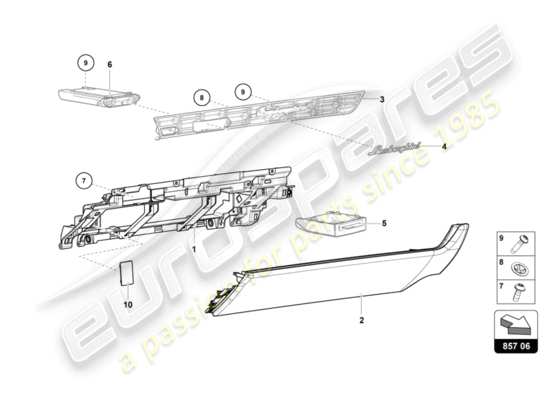 a part diagram from the Lamborghini Huracan Performante parts catalogue