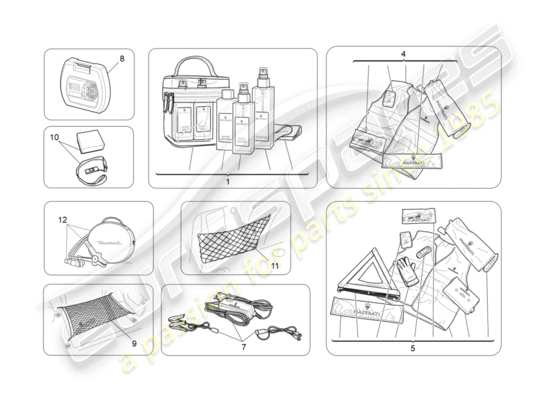 a part diagram from the Maserati GranTurismo parts catalogue