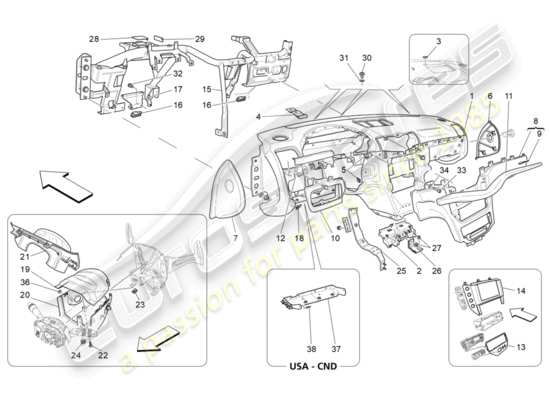 a part diagram from the Maserati GranTurismo parts catalogue