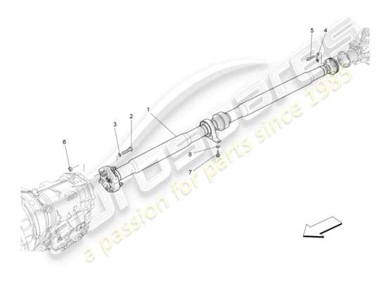 a part diagram from the Maserati Quattroporte M156 (2014 onwards) parts catalogue