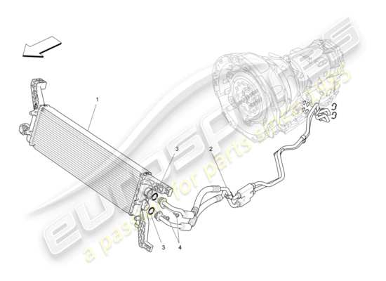 a part diagram from the Maserati Quattroporte M156 (2014 onwards) parts catalogue