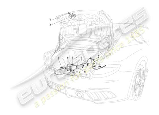 a part diagram from the Maserati Quattroporte M156 (2014 onwards) parts catalogue