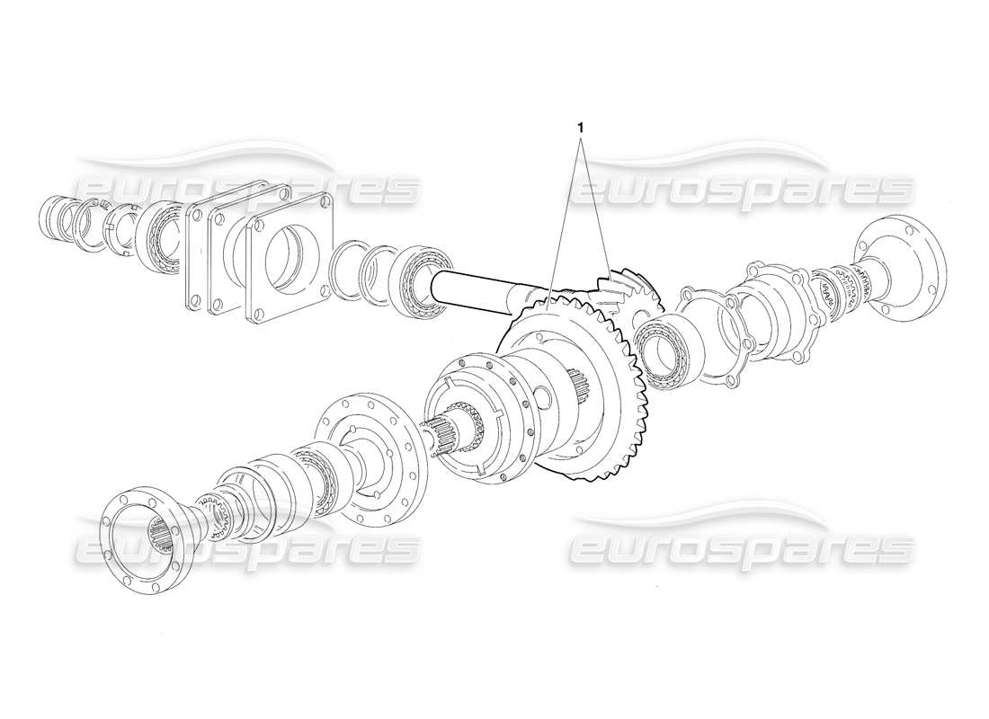 Lamborghini Diablo SE30 (1995) Rear DIFFERENTIAL (Valid for USA - January 1995) Parts Diagram