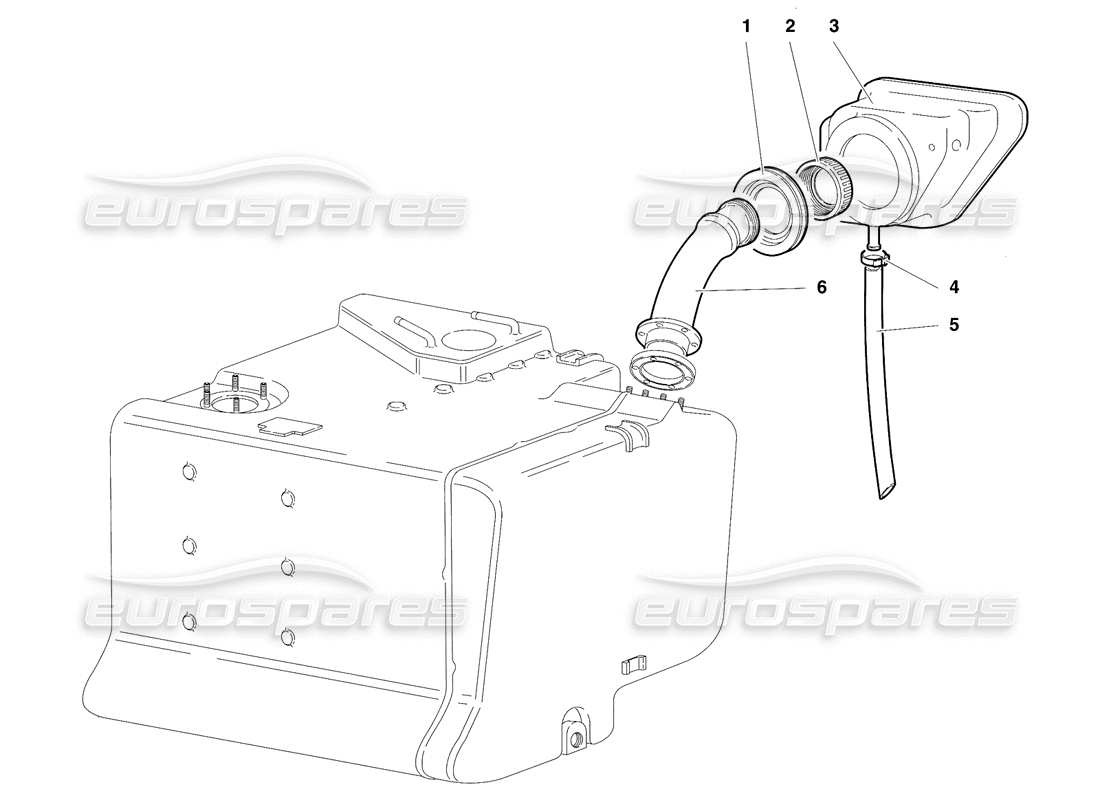 Lamborghini Diablo SE30 (1995) fuel system (Valid for Canada - January 1995) Parts Diagram