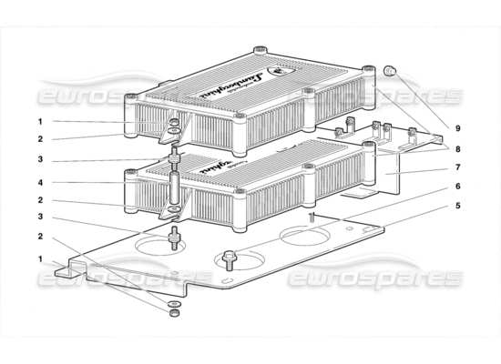 a part diagram from the Lamborghini Diablo parts catalogue