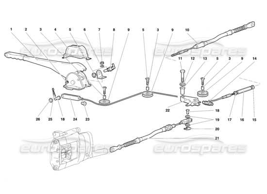 a part diagram from the Lamborghini Diablo parts catalogue