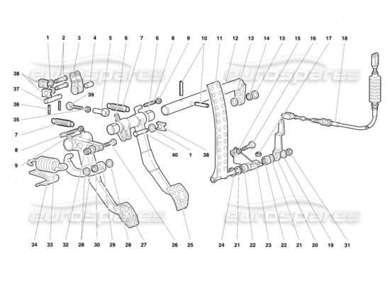 a part diagram from the Lamborghini Diablo parts catalogue