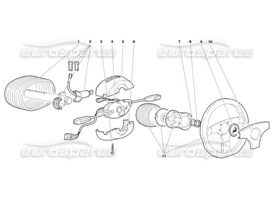 a part diagram from the Lamborghini Diablo parts catalogue