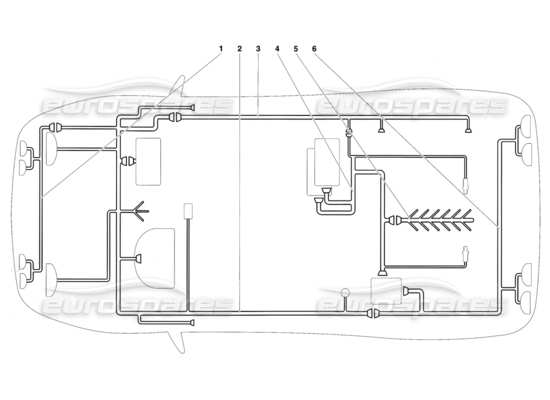 a part diagram from the Lamborghini Diablo parts catalogue