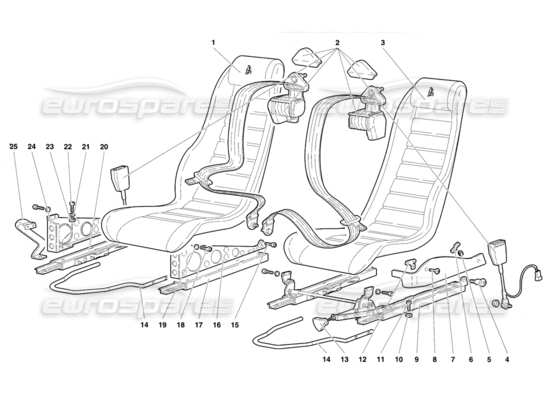 a part diagram from the Lamborghini Diablo parts catalogue