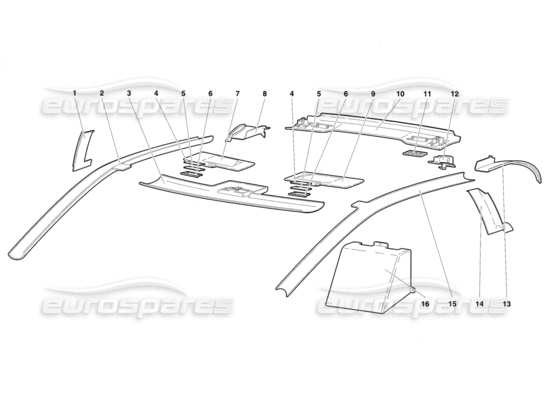 a part diagram from the Lamborghini Diablo parts catalogue