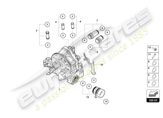 a part diagram from the Lamborghini Huracan Performante parts catalogue