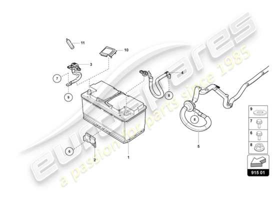 a part diagram from the Lamborghini Huracan Performante parts catalogue