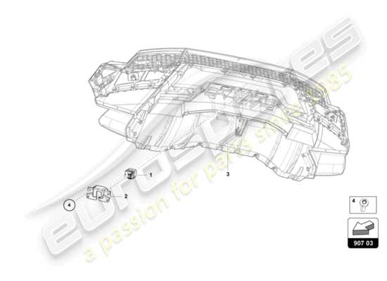 a part diagram from the Lamborghini Huracan Performante parts catalogue