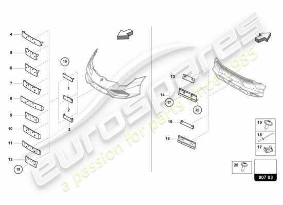 a part diagram from the Lamborghini Huracan Performante parts catalogue