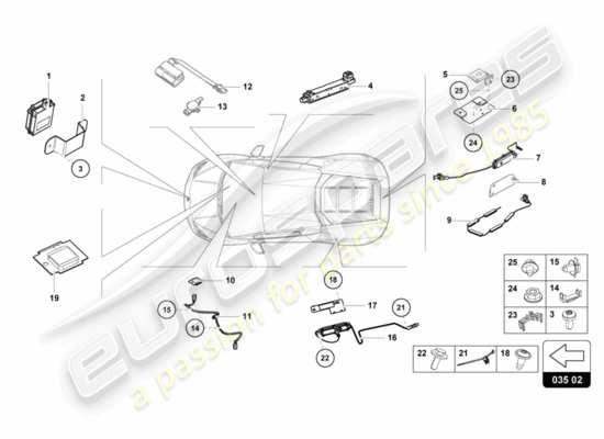 a part diagram from the Lamborghini Huracan Performante parts catalogue