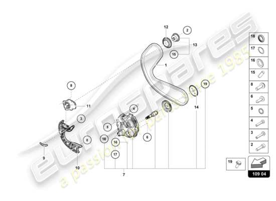 a part diagram from the Lamborghini Huracan Performante parts catalogue