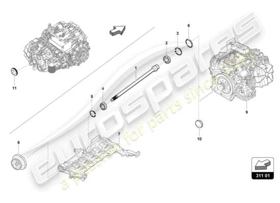 a part diagram from the Lamborghini Huracan Performante parts catalogue