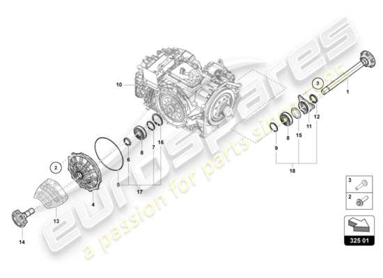 a part diagram from the Lamborghini Huracan Performante parts catalogue