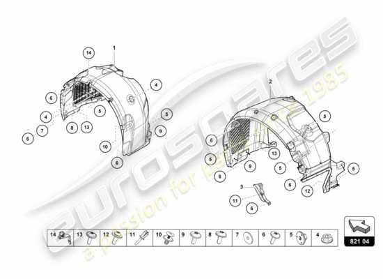 a part diagram from the Lamborghini Huracan Performante parts catalogue