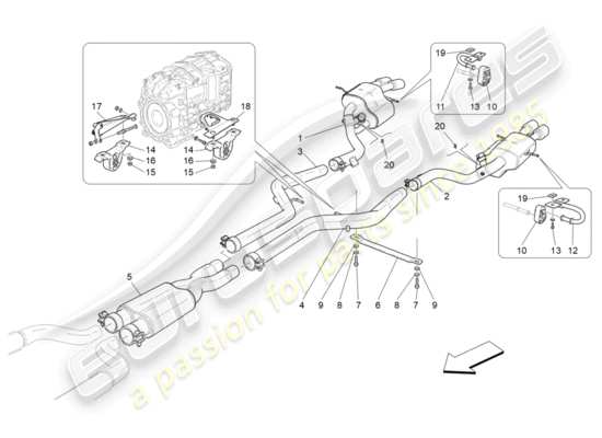 a part diagram from the Maserati Granturismo Sport parts catalogue