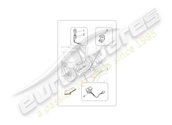 a part diagram from the Maserati Granturismo Sport parts catalogue