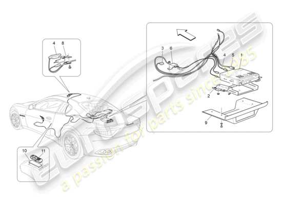 a part diagram from the Maserati Granturismo Sport parts catalogue