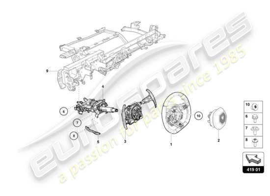 a part diagram from the Lamborghini Huracan Performante parts catalogue