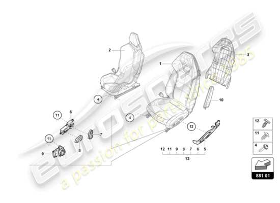 a part diagram from the Lamborghini HURACAN LP600 parts catalogue