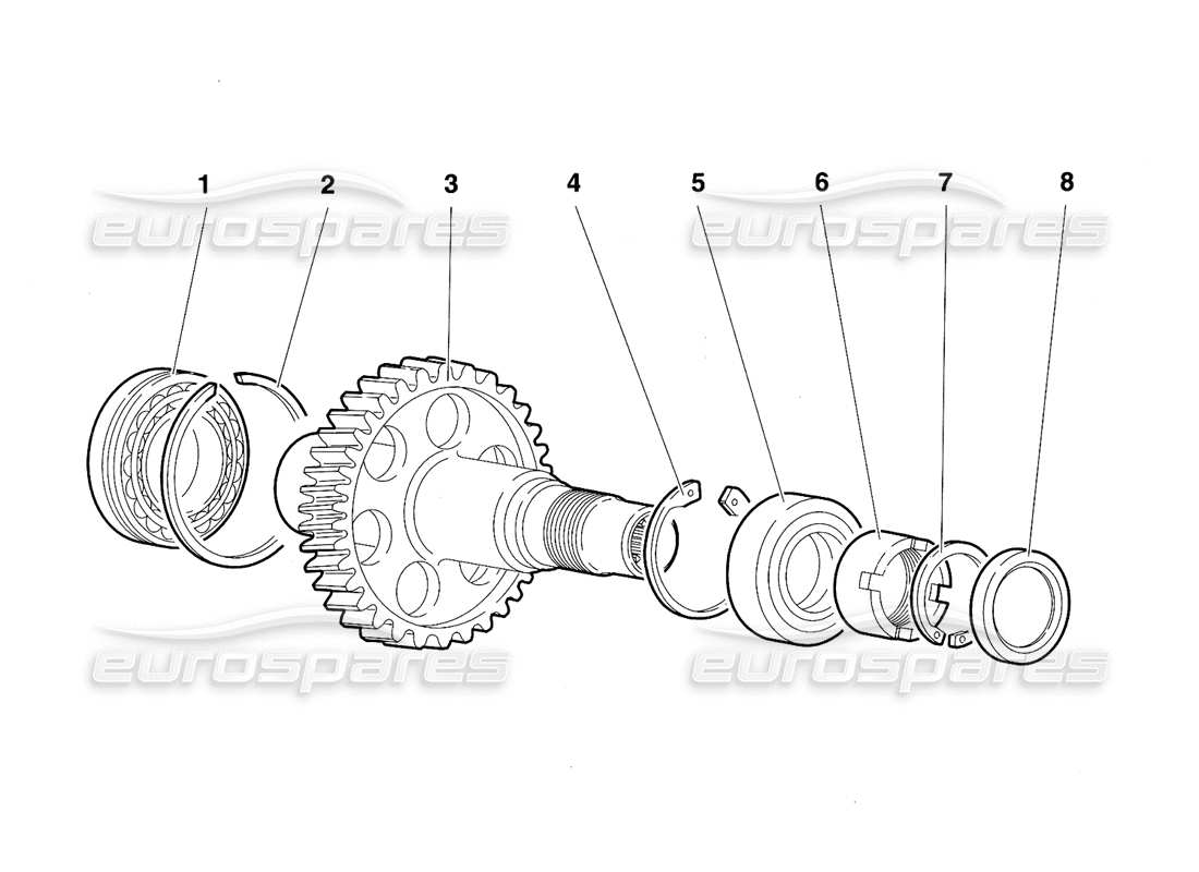 Lamborghini Diablo SV (1997) Gear Transmission End Parts Diagram