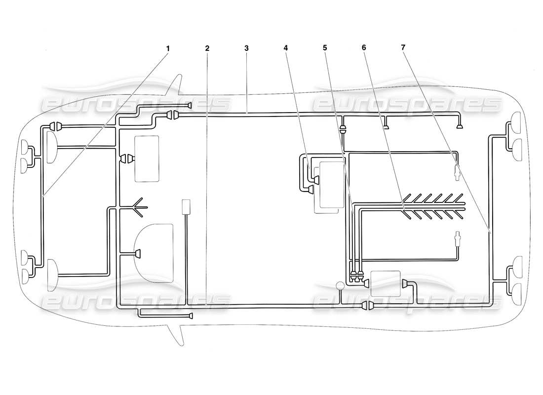 Lamborghini Diablo SV (1997) electrical system Parts Diagram